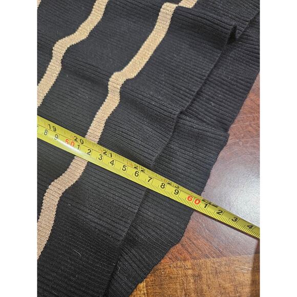 INC International Concepts Y2K Ribbed Striped Cowl Neck Metallic Knit Top L - Picture 5 of 5